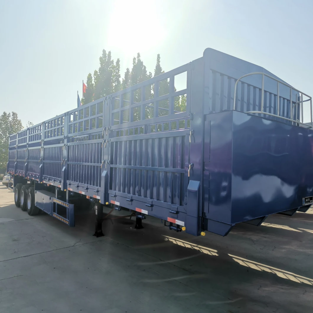 Dry Cargo Carrier Dropside 3 Axles Drop Flatbed Trailer Side Board Semi Trailer 40 FT Dropsides Flatbed Trailer Drop Sided Trailer