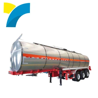 Aceite de girasol, comida, alcohol líquido, jugo, agua, 45, 000 litros, camión cisterna de aceite de aluminio, tanque de combustible, semirremolque con tapa de alcantarilla de 4 pulgadas