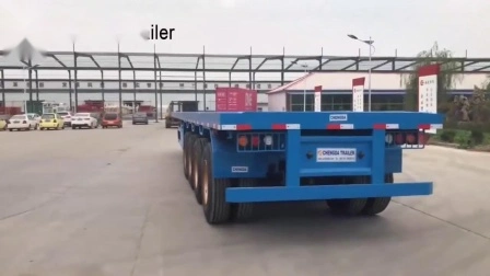 Remolques de contenedor de 3 ejes y 13 m Remolque de camión semirremolque de superficie plana usado