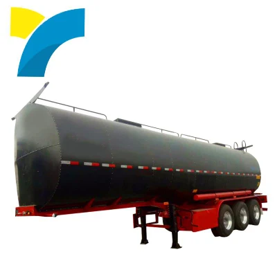 Remolque de camión cisterna de asfalto de 3 ejes Semirremolque de tanque de betún calentado Semirremolque de tanque de betún de asfalto de resina mineral