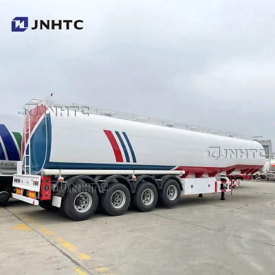 China Jnhtc 3-4 eje aluminio acero combustible tanque remolque 28000- 70000 litros líquido nuevo o usado combustible cisterna semirremolque para la venta
