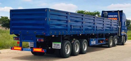 (Promoción puntual) China 3 ejes Drop Side Board Sidewall Triaxle Trailer con paneles de pared lateral Camión de transporte de carga de granos Semirremolque para la venta Fabricantes